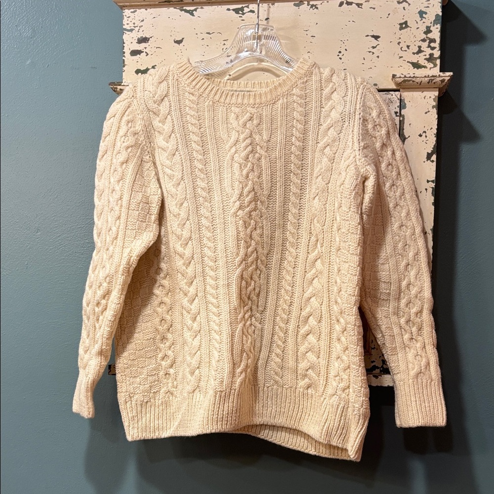 Cable Knit Cream Sweater
